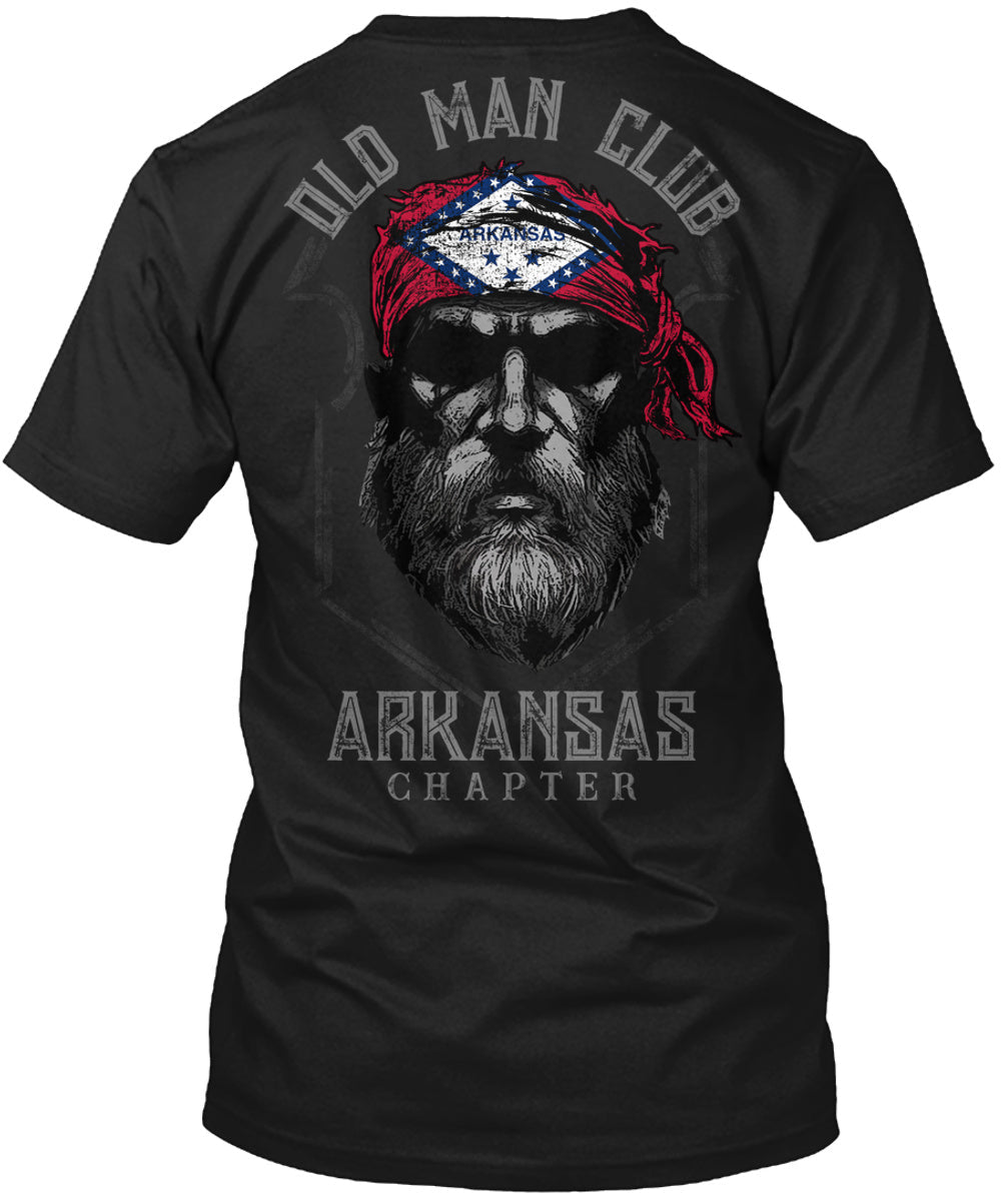 Old Man Club: Arkansas T-Shirt / Black S Shirts & Tops