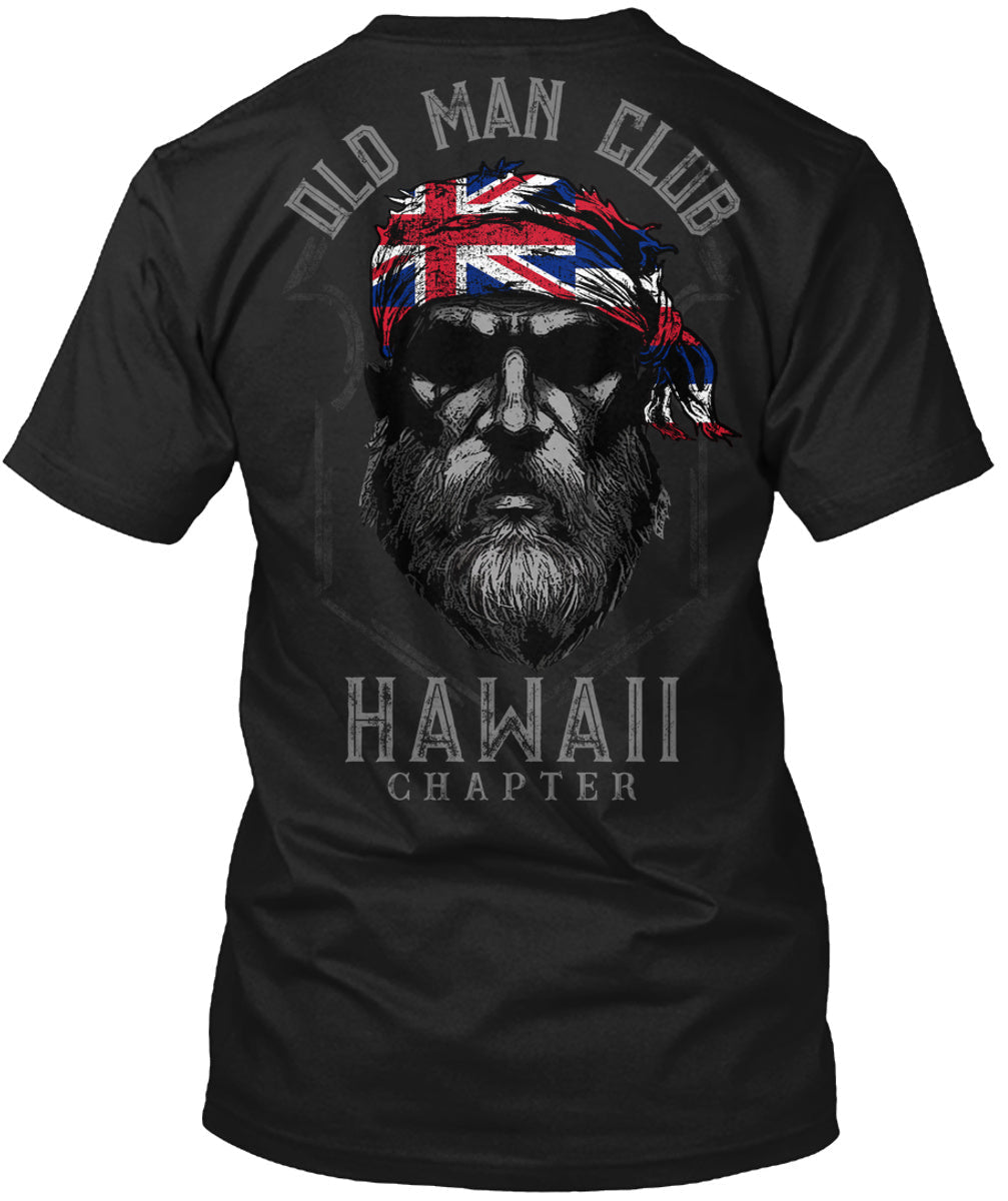 Old Man Club: Hawaii T-Shirt / Black S Shirts & Tops
