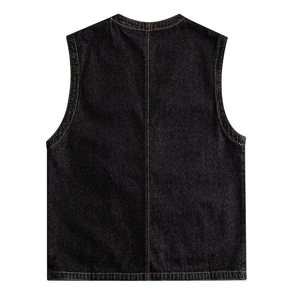 Mens Casual Loose Single Breasted Denim Vest 69915126M Vests