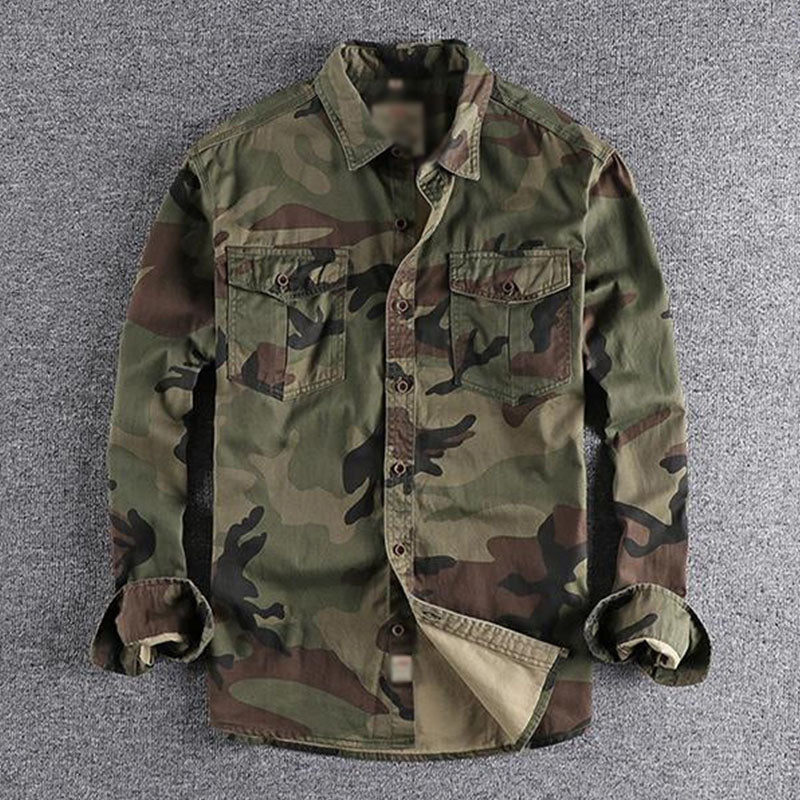 MEN'S WASHED CAMO CARGO SHIRT 88116439M