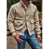 Men's Stand Collar Solid Color Jacket 35479294X