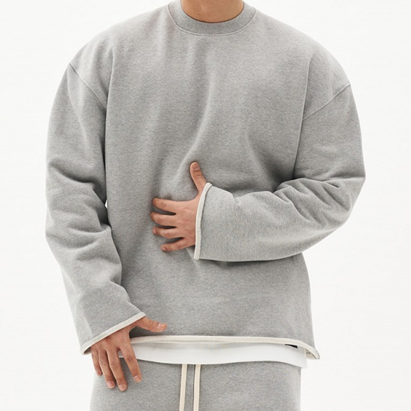 Men's Fashion Solid Color Loose Fit Sweatshirt 17549257Z
