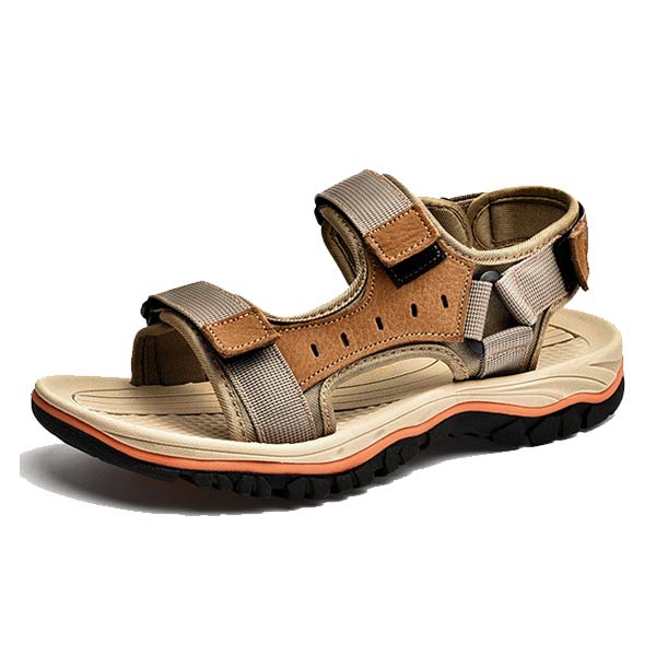 Mens Velcro Beach Sandals Khaki / 6 Shoes