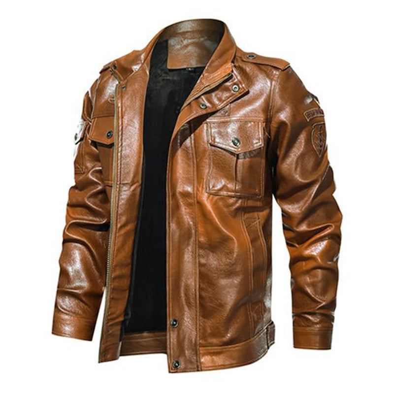 MEN'S CASUAL LEATHER JACKET 17511848M