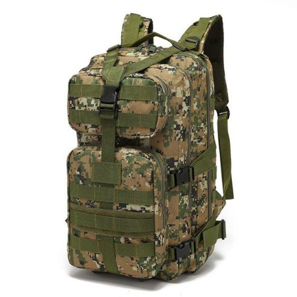 Outdoor Large Capacity Multifunctional Canvas Backpack Grass Green Bag