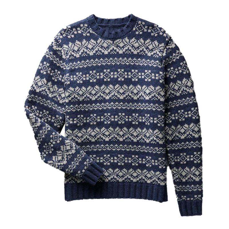 Herre temperament Langermet genser Jacquard Bunngenser