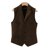 Mens Classic Suit Vest 15824060M Coffee / S Vests