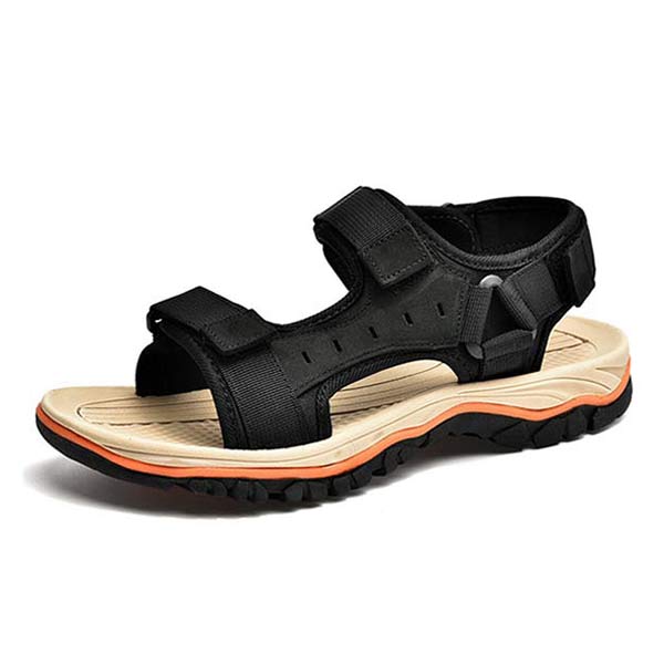 Mens Velcro Beach Sandals Black / 6 Shoes