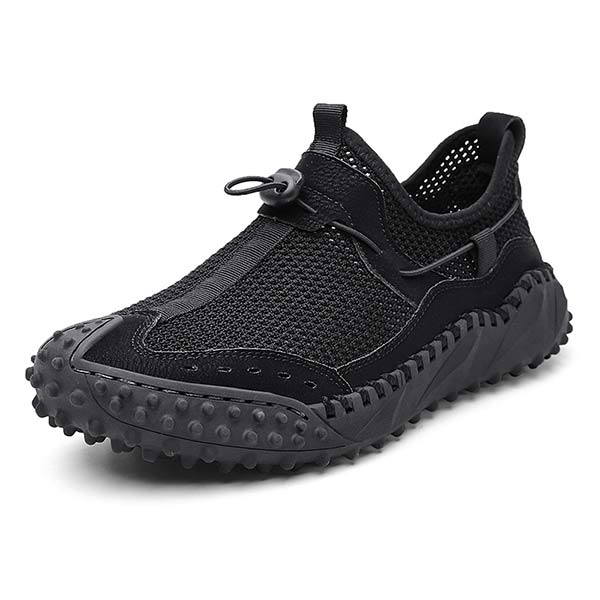 Mens Mesh Slip-On Hiking Sneakers 59603326 Black / 6 Shoes