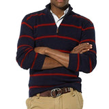 Men's Casual Zipper Stripe Knitwear 29214315Y