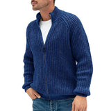 Men's Casual Zip Turtleneck Knit Cardigan 64602251M