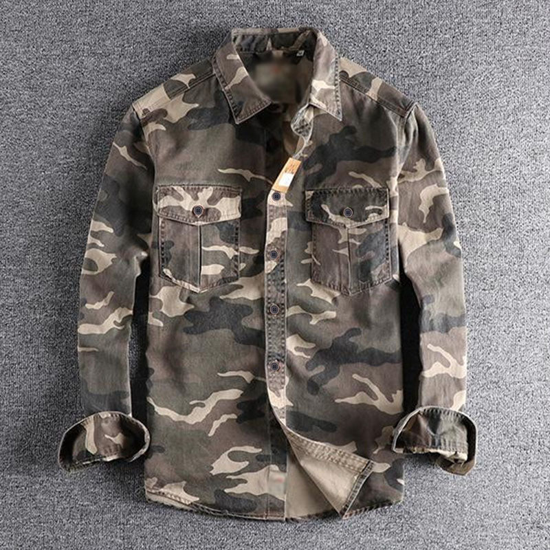 MENNS VASKET CAMO CARGO SHIRT 88116439M