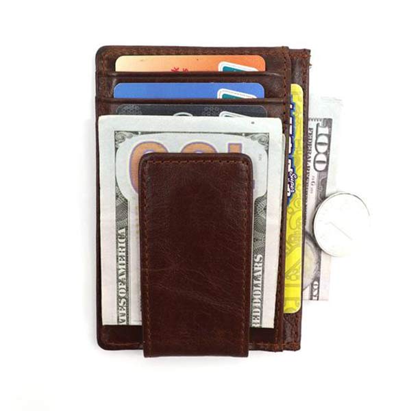 Retro Card Holder Wallet 96291803W Brown Wallet