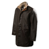 2024 Men's Vintage Double Stand Collar Leather Coat