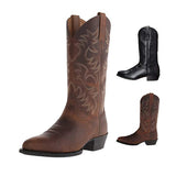 Mens Vintage Embroidered Mid Boots 88978034W Shoes