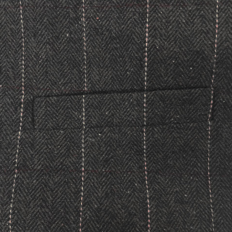 Men's Vintage Check Lapel Groomsmen Suit Vest 57272874M