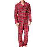 Men's Plaid Print Long Sleeve Pajama Set 05220823Y