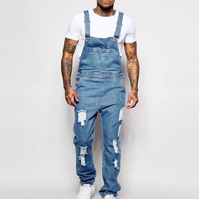 Lässiger zerrissener Jeans-Overall für Herren 40221493M