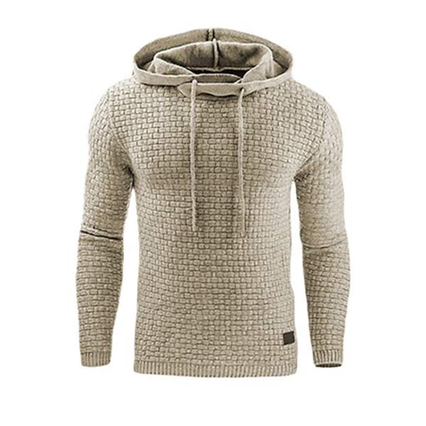 Mens Outdoor Sports Hooded Sweater 91969681W Khaki / S Shirts & Tops