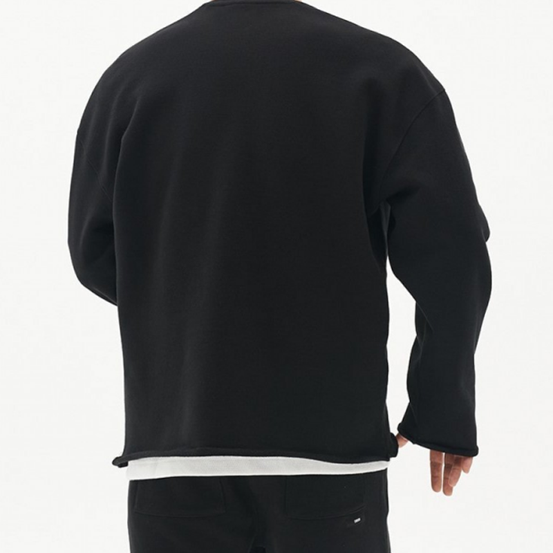 Sweat-shirt ample à la mode pour hommes de couleur unie 17549257Z