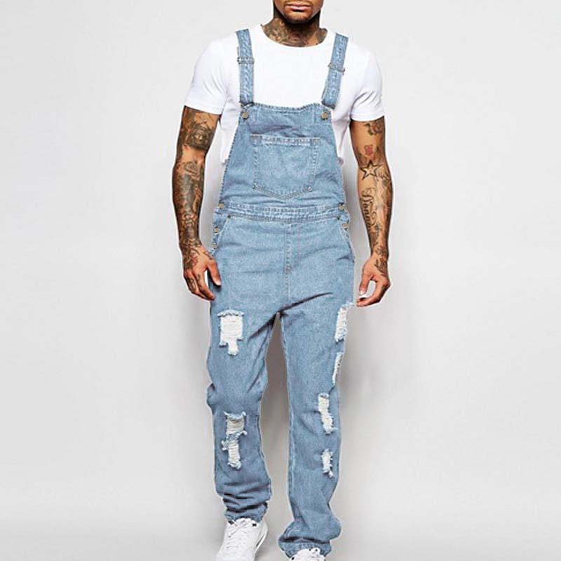 Lässiger zerrissener Jeans-Overall für Herren 40221493M