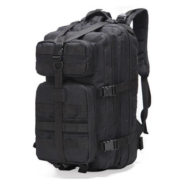 Outdoor Large Capacity Multifunctional Canvas Backpack Black Bag