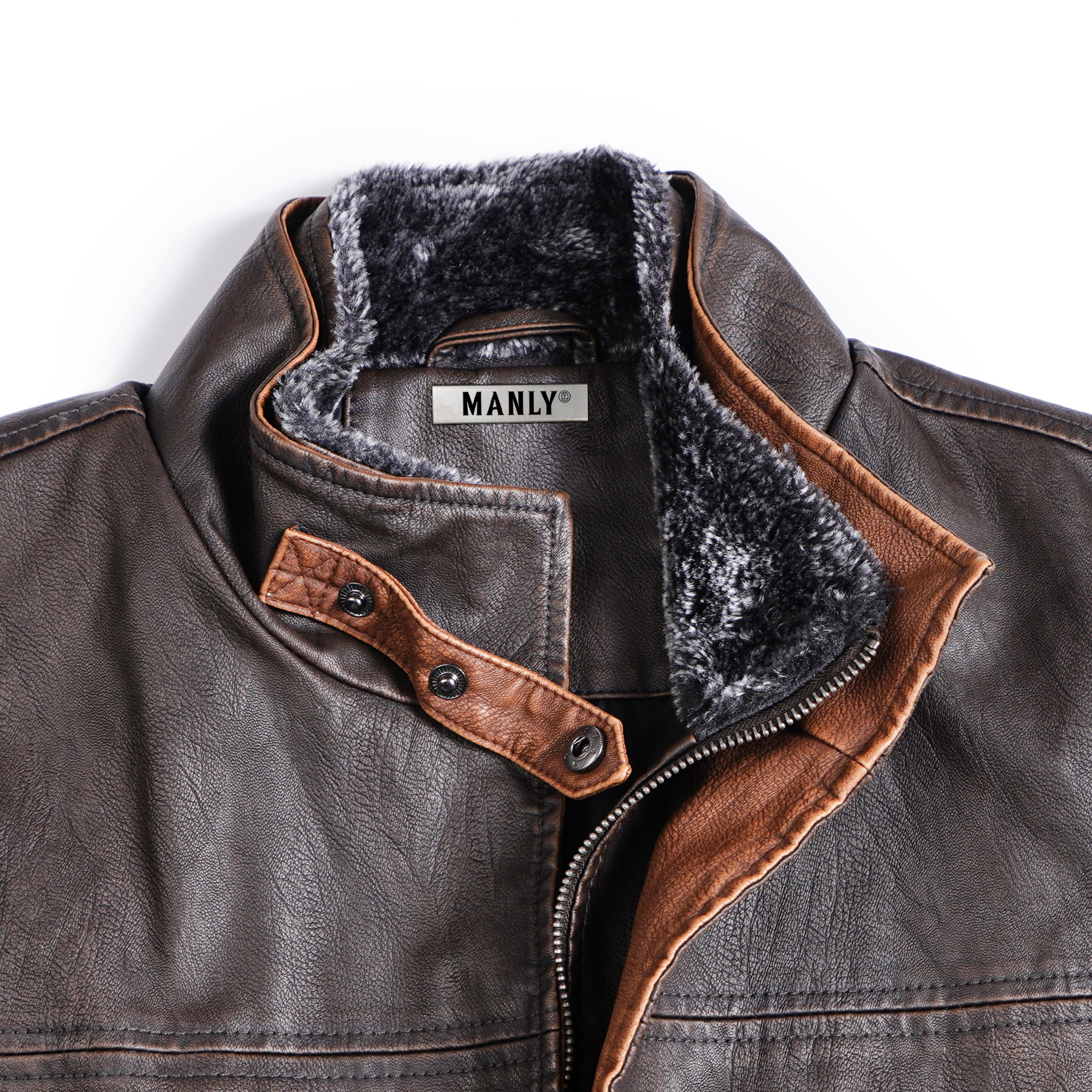 UOMO MANLY-2023S GILET VINTAGE CON COLLO A DOPPIO STRATO E BAVAGLIO