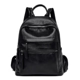 Vintage Soft Leather Backpack 14956620X Black Backpacks