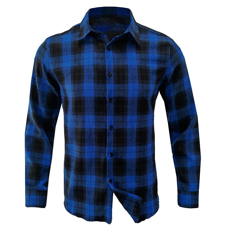 Men's Flannel Plaid Long Sleeve Shirt 26185028X