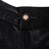 Men's Vintage Contrast Trim Velvet Double Breasted Wedding Blazer Pants Suit 01449780M