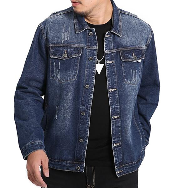 Mens Loose Casual Classic Denim Jacket 84177810M Coats & Jackets