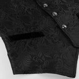 Men's Solid Color Jacquard Lapel Vest 81101790X