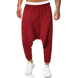 Men's Loose Cotton Linen Solid Color Pants 64239475Y
