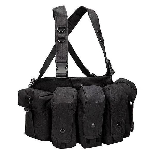 Mens Outdoor Multifunctional Tactical Chest Vest 53602671M Black / Free Vests