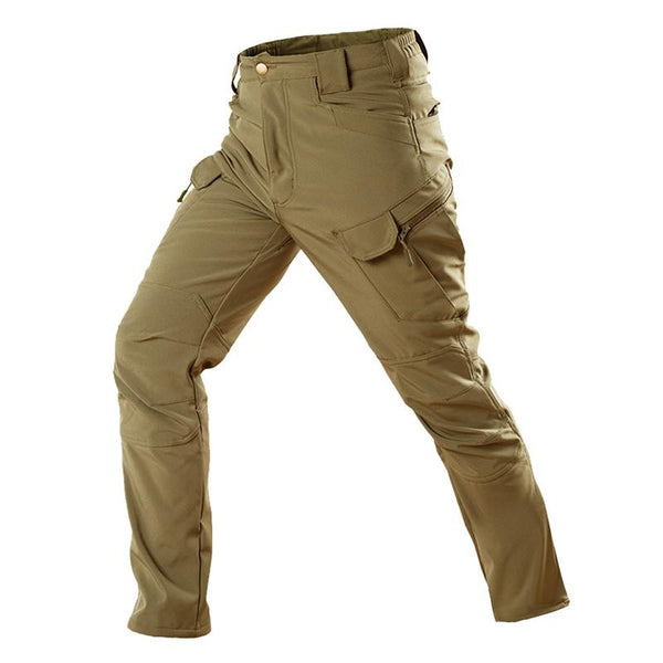 Men's Solid Color Fleece Waterproof Tactical Pants 45283634Y