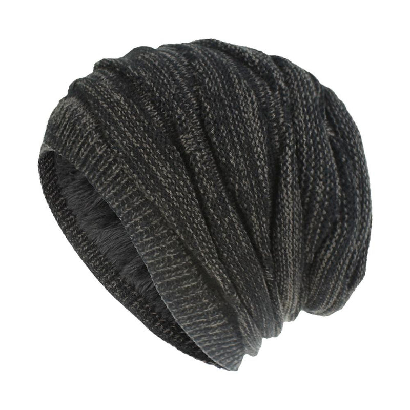 Warm Knitted Hat Hat / Blackash Free Size Hats