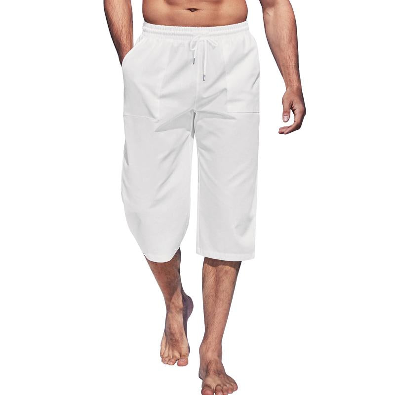 Men's Casual Solid Color Three Quarter Pants 25131170Y