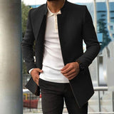 Men's Casual Stand Collar Slim Coat 93778535M