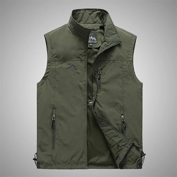 Mens Casual Outdoor Leisure Vest 07692649M Army Green / M Vests