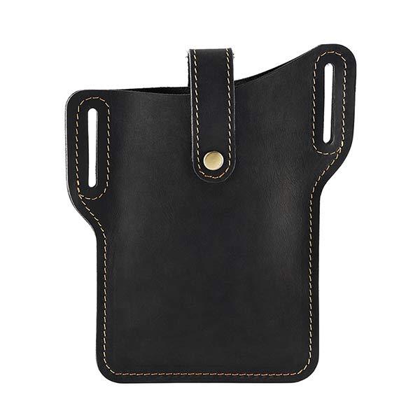 Vintage Leather Phone Waist Bag 07430462W Black Acc