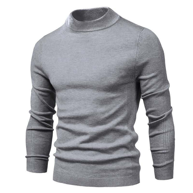 Einfarbiger Rollkragenpullover für Herren, Strickpullover 47281568X