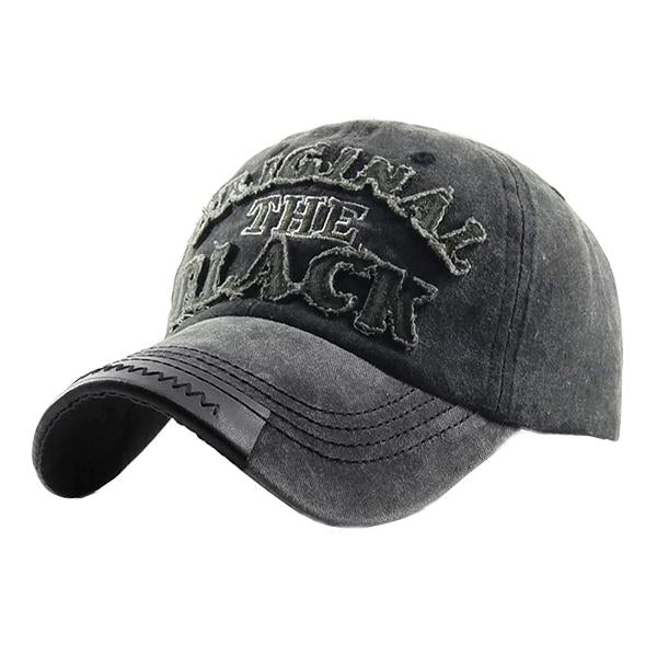 Mens Distressed Denim Baseball Cap 56838531M Black Hats