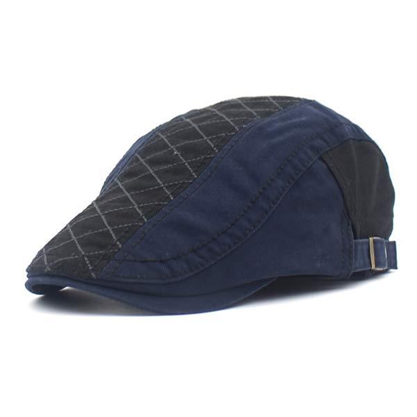 Mens Cotton Beret 04769101W Navy Hats