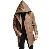 Men's Casual Hooded Double Breasted Coat 61052493M