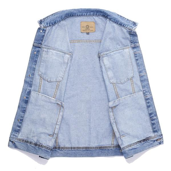 Men's Retro Lapel Denim Vest  41696369X