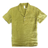Men's Retro Lapel Short Sleeve Shirt 34351765Z