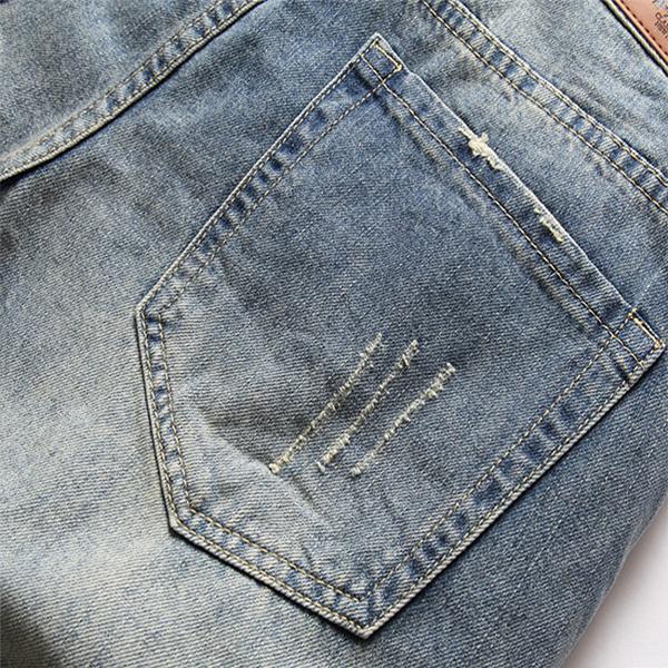 Dünne, zerrissene, gerade Hose für Herren, lockere Shorts 67519672M