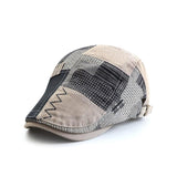 Men's Vintage Patchwork Plaid Hat 31523964M