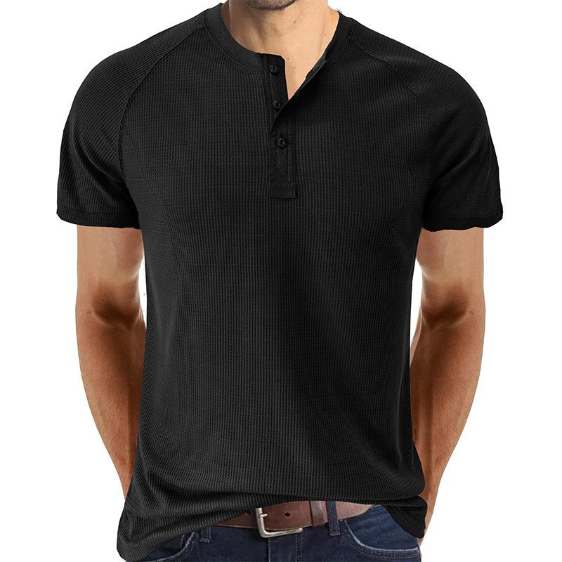 Maglietta Henley a maniche corte Tough Guy da uomo 46765611X