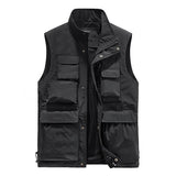Mens Outdoor Multi-Pocket Quick-Drying Vest 65344280M Black / M Vests